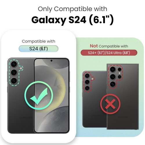 Samsung Galaxy S24 Case, RFID Blocking Galaxy S24 Case Wallet for Women Men with Credit Card Holder, PU Leather Magnetic Flip Zipper Strap Phone Case