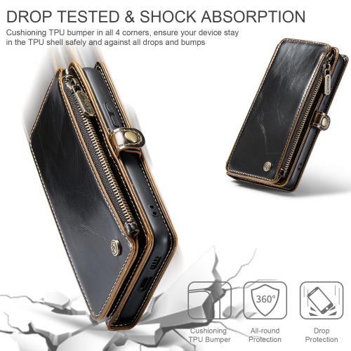 Samsung Galaxy S24 5G Case, RFID Blocking Galaxy S24 Case Wallet for Women Men with Credit Card Holder, PU Leather Magnetic Flip Zipper Strap Phone