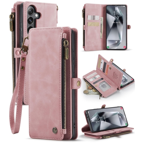 Samsung Galaxy S24 Case, Rfid Blocking Galaxy S24 Case Wallet for Women Men with Credit Card Holder, PU Leather Magnetic Flip Zipper Strap Wallet