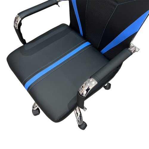 Ergonomic Office Chair, PU Leather Office Chair with Swivel Wheels, Height Adjustable for Home, Office