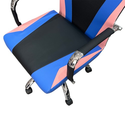 Ergonomic Office Chair, PU Leather Office Chair with Swivel Wheels, Height Adjustable for Home, Office