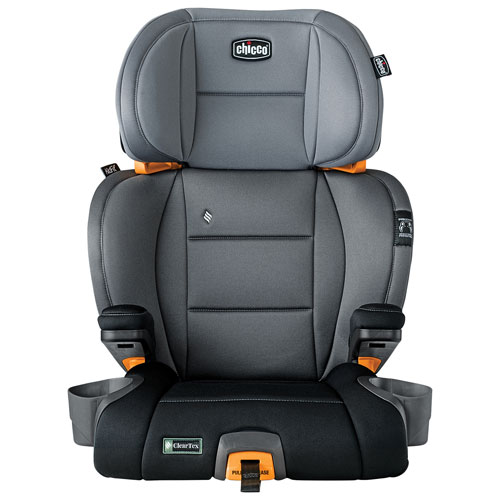 Chicco KidFit ClearTex Plus High Back to Backless Booster Car Seat - Grey/Black