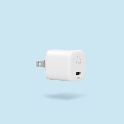 Chargeur mural USB-C GaN PD 20 W de Nimble - Blanc