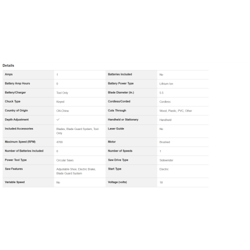 Scie circulaire sans fil au lithium-ion 18 V ONE+ de RYOBI pour scie circulaire de 5 1⁄2 po