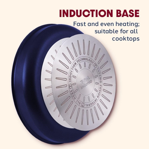 Batterie de cuisine antiadhésive T-fal Ingenio, four à induction, 14 pièces, batterie de cuisine 500F pièces, casseroles et poêles, four, gril, va au