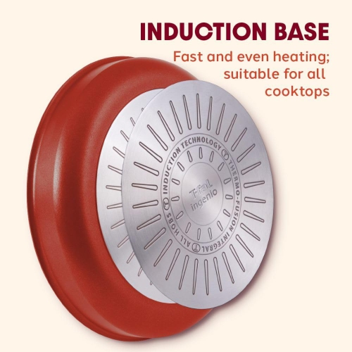 Batterie de cuisine antiadhésive T-fal Ingenio, four à induction, 14 pièces, batterie de cuisine 500F pièces, casseroles et poêles, four, gril, va au