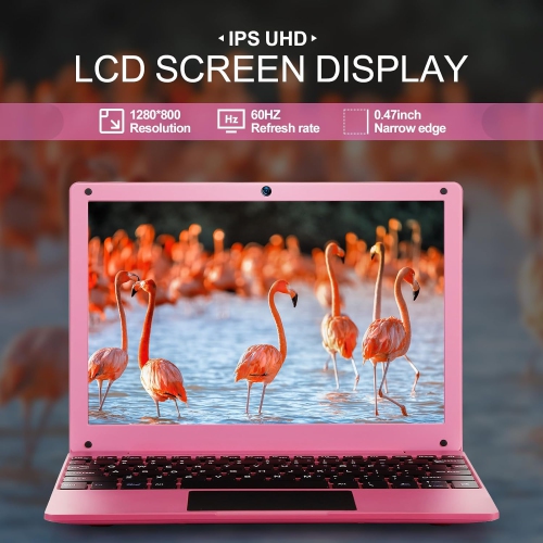 10.1" Ultral Light Laptop Computer, Quad Core Powered by Android 12.0, Portable Netbook Computer with WiFi, Webcam and Bluetooth, Mini Laptop with