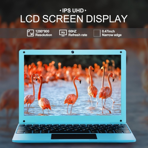 10.1" Laptop Computer, Quad Core Powered by Android 12.0, Portable Netbook Computer with WiFi, Webcam and Bluetooth, Mini Laptop with Bag, Mouse, and