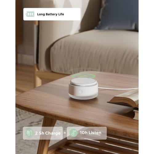 Appareil sonore MomCozy pour bébé-20 sons apaisants et lumière tactile bruit blanc portatif pour enfants et adultes pour minuterie de sommeil et