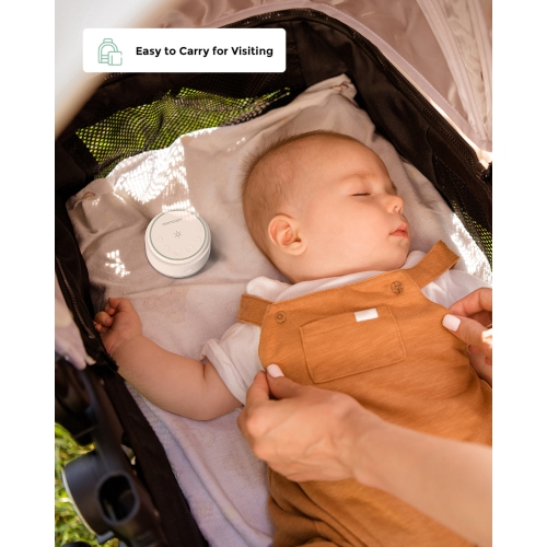 Appareil sonore MomCozy pour bébé-20 sons apaisants et lumière tactile bruit blanc portatif pour enfants et adultes pour minuterie de sommeil et