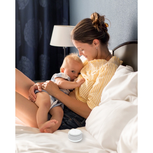 Appareil sonore MomCozy pour bébé-20 sons apaisants et lumière tactile bruit blanc portatif pour enfants et adultes pour minuterie de sommeil et