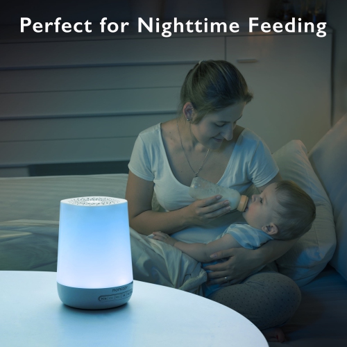 Baby Sound Machine, Momcozy White Noise Machine for Baby Sleeping with Night Light, Toddler Sleep Trainer with 34 Soothing Sounds, Timer, App Remote