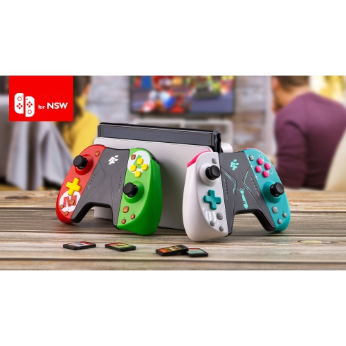 Flashfire Switch JOYPAD Bluetooth Gaming Controller for Nintendo Switch|Dual Motor Vibration and Built-in Motion Sensor|Ergonomic Design|White and