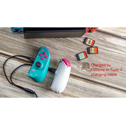 Flashfire Switch JOYPAD Bluetooth Gaming Controller for Nintendo Switch|Dual Motor Vibration and Built-in Motion Sensor|Ergonomic Design|White and