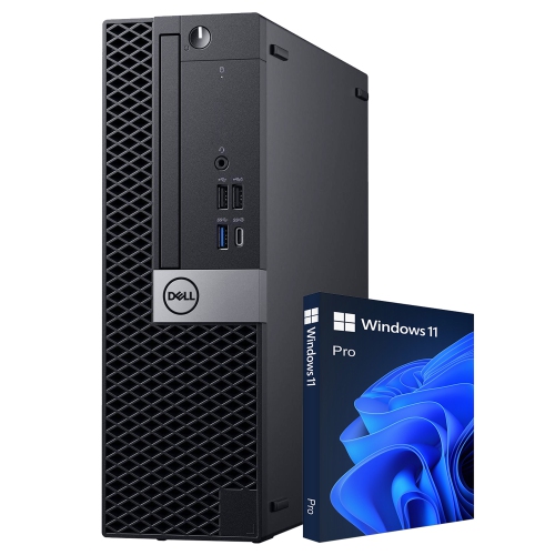 Refurbished - Dell Computer OptiPlex XE3 SFF Windows 11 Pro Business Desktop PC | Intel i5 Hexa-Core up to 4.10 GHz Processor | 32GB DDR4 RAM | 2TB