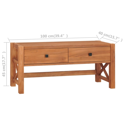 vidaXL TV Cabinet 39.4"x15.7"x17.7" Recycled Teak Wood