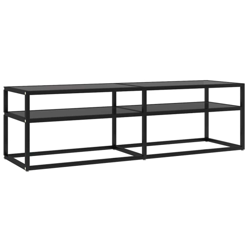 VIDAXL  Tv Cabinet 140X40X40.5 Cm Tempered Glass In Black
