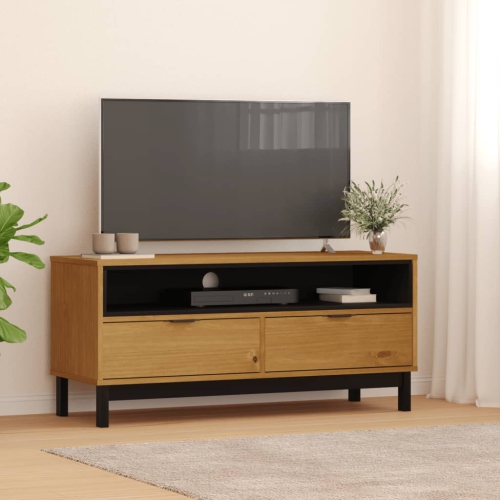 VIDAXL  Tv Cabinet Flam 110X40X50 Cm Solid Wood Pine