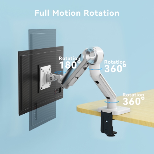 SHOPPINGALL Heavy Duty Monitor Mount for 13 to 35 inch VESA Compatible Screen, Pneumatic Gas Spring Arm Supports up to 26.5lbs - SA-GE61U-White by SHOPPINGALL - Refurbished condition - Image 6