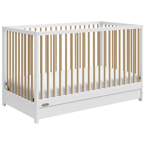 Graco Teddi 5-in-1 Convertible Crib - White/Driftwood