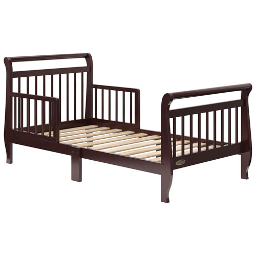 Graco Classic Sleigh Toddler Bed with Guardrails - Espresso