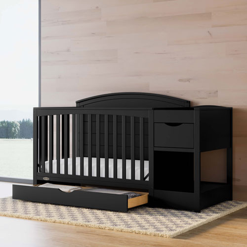 Lit de bébé transformable 5-en-1 Bellwood de Graco avec tiroir - Noir