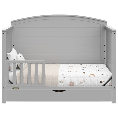 Graco Bellwood 5-in-1 Convertible Crib with Drawer - Pebble Grey