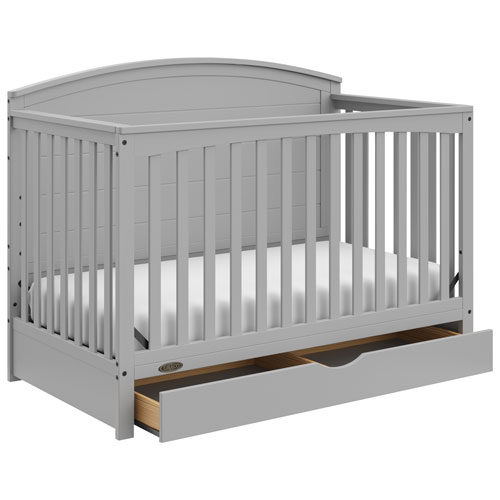 Graco Bellwood 5-in-1 Convertible Crib with Drawer - Pebble Grey