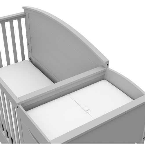 Graco Bellwood 5-in-1 Convertible Crib & Changing Table with Drawer - Pebble Grey