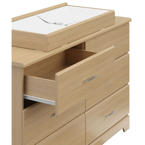 Storkcraft Brookside 6-Drawer Dresser - Driftwood
