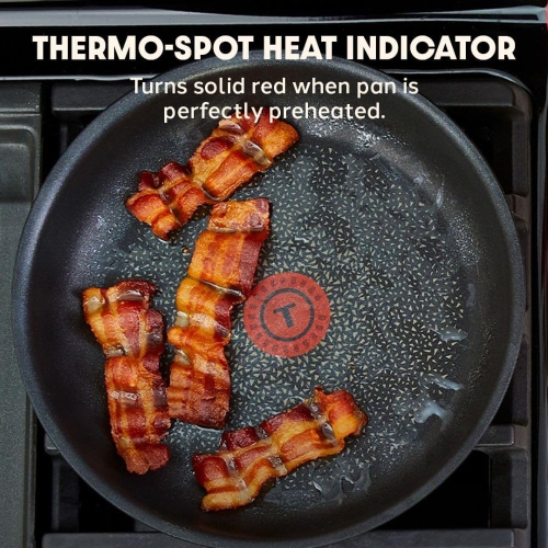 T-fal Ingenio Nonstick Cookware Set 14 Piece Induction Oven Broiler Safe 500F Cookware, Pots and Pans, Oven, Broil, Dishwasher Safe, Smoke Grey