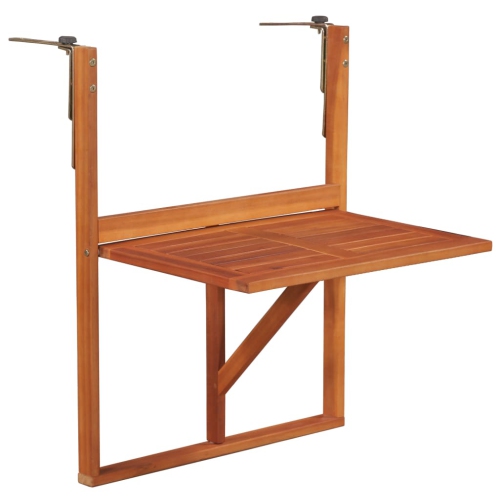 VIDAXL  Hanging Balcony Table 51.1"x35.4"x28.3" Solid Acacia Wood