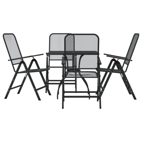 VIDAXL  5 Piece Garden Dining Set Anthracite Metal Mesh