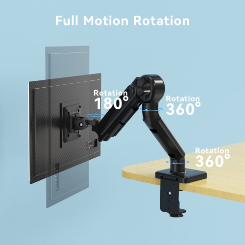SHOPPINGALL Heavy Duty Monitor Mount for 13 to 35 inch VESA Compatible Screen, Pneumatic Gas Spring Arm Supports up to 26.5lbs - SA-GE61U-Black by SHOPPINGALL - Refurbished condition - Image 6