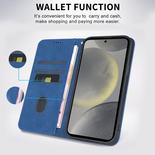 Case for Samsung Galaxy S24 5G Premium PU Leather Flip Folio Galaxy S24 Wallet Case with Card Slots Strong Magnetic Stand Soft TPU Shell Phone Book