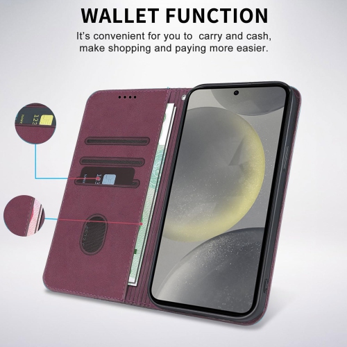 Case for Samsung Galaxy S24 5G Premium PU Leather Flip Folio Galaxy S24 Wallet Case with Card Slots Strong Magnetic Stand Soft TPU Shell Phone Book