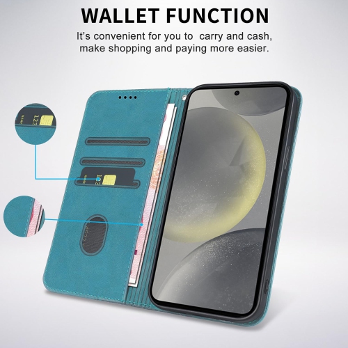 Case for Samsung Galaxy S24 5G Premium PU Leather Flip Folio Galaxy S24 Wallet Case with Card Slots Strong Magnetic Stand Soft TPU Shell Phone Book