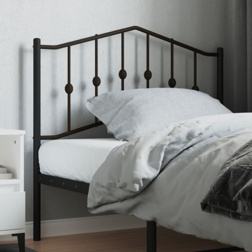 vidaXL Metal Headboard Black 100 cm