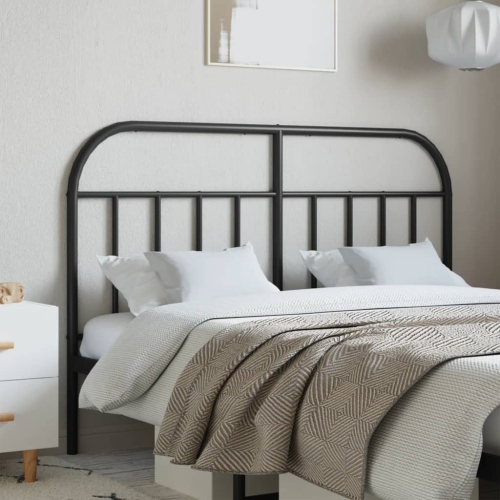 VIDAXL  Metal Headboard Black 150 Cm