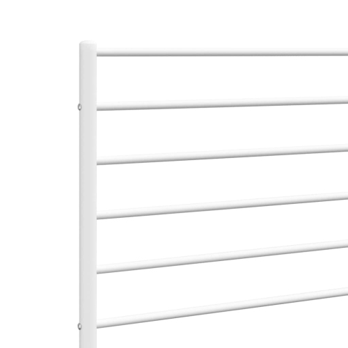 vidaXL Durable Metal Headboard for California King Size Beds, Easy Assembly, Modern Style White