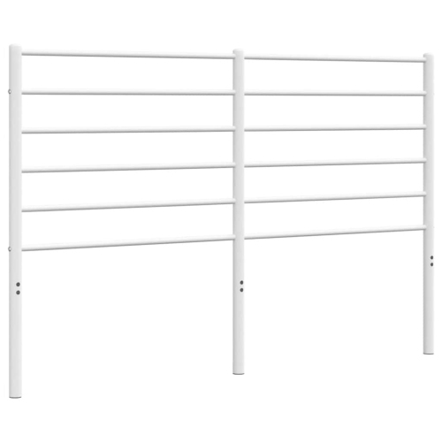 Image 1 de 5.. VidaXL – Tête de lit en métal durable pour grands lits, assemblage facile, blanc moderne