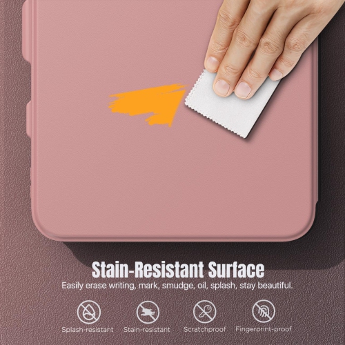 iPad – Étui de 10th génération avec porte-crayon, 10,9 po, protecteur d’écran intégré, arrière transparent, support de visionnement à angles