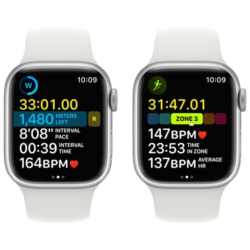 Apple Watch Series 8 (GPS) 41mm Silver Aluminum Case (no band) by APPLE - Refurbished condition - Image 6
