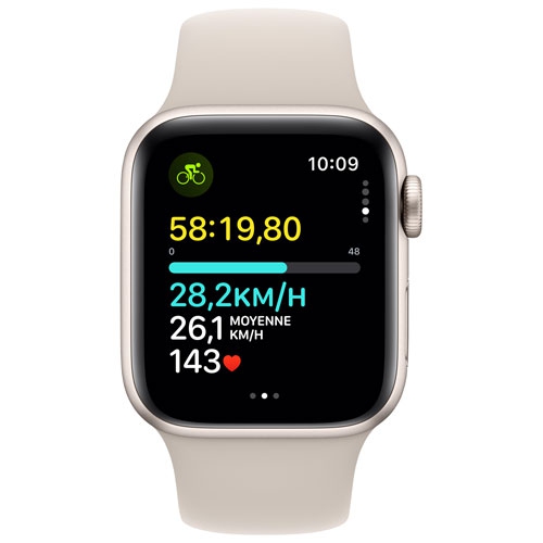Apple Watch SE (GPS + Cellular) 40mm Starlight Aluminum Case (no band) by APPLE - Refurbished condition - Image 10