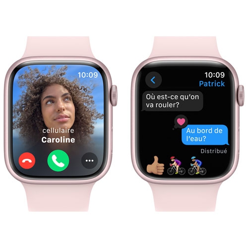 Apple Watch Series 9 (GPS) 45mm Pink Aluminum Case (no band) by APPLE - Open Box condition - Image 5