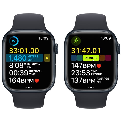 Apple Watch Series 8 (GPS + Cellular) 45mm Midnight Aluminum Case (no band) by APPLE - Refurbished condition - Image 5