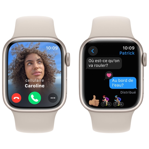 Apple Watch Series 9 (GPS) 41mm Starlight Aluminum Case (no band) by APPLE - Refurbished condition - Image 5