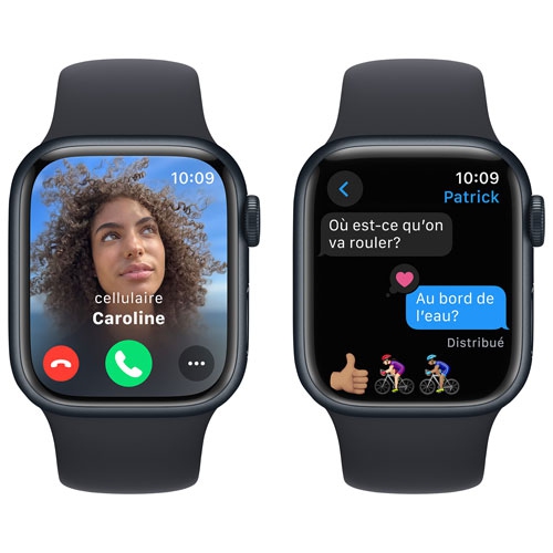 Apple Watch Series 9 (GPS) 41mm Midnight Aluminum Case (no band) by APPLE - Refurbished condition - Image 6