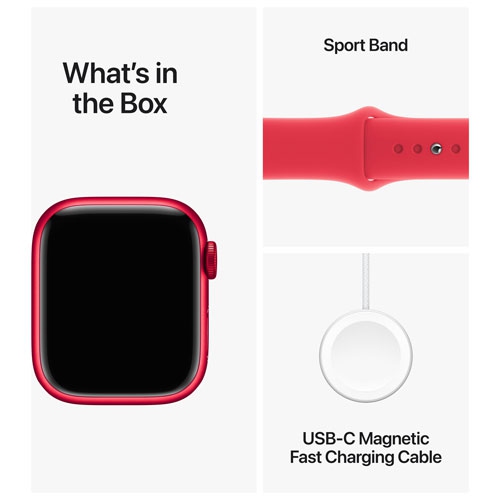 Apple Watch Series 9 (GPS) 41mm (PRODUCT)RED Aluminum Case (no band) by APPLE - Open Box condition - Image 10