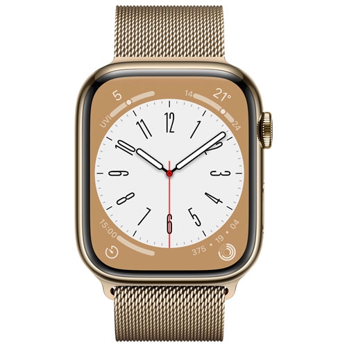 Refurbished - Apple Watch Series 8 (GPS + Cellular) 45mm Gold Stainless Steel Case (no band)